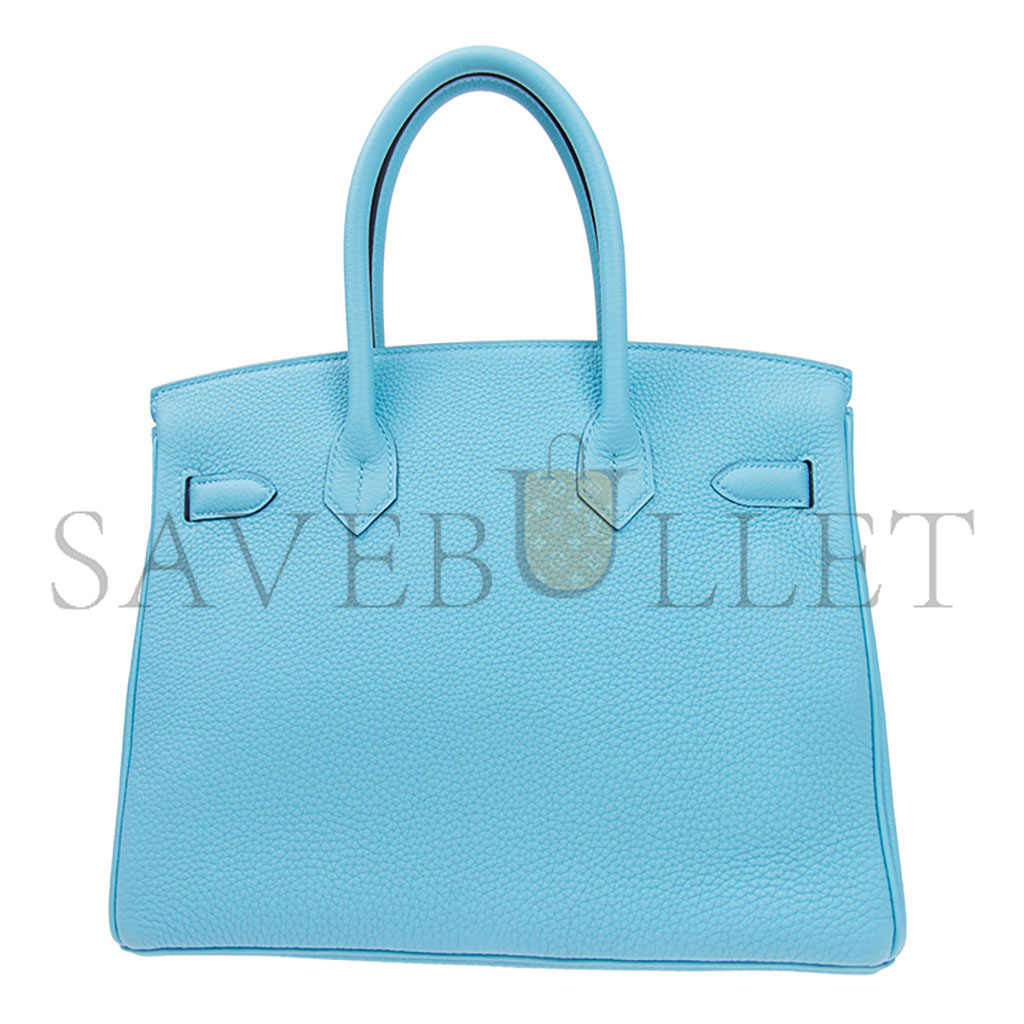 HERMES MASTER BIRKIN 25 EPSOM LEATHER CANDY BLUE GOLD BUCKLE BAG H028369CC7N (25*20*13cm)